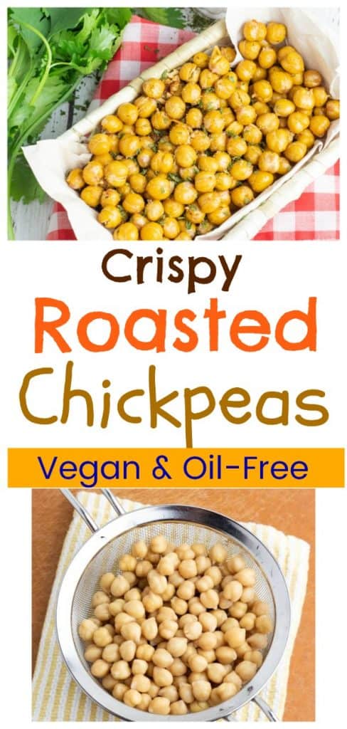 roasted chickpeas photo collage for pinterest