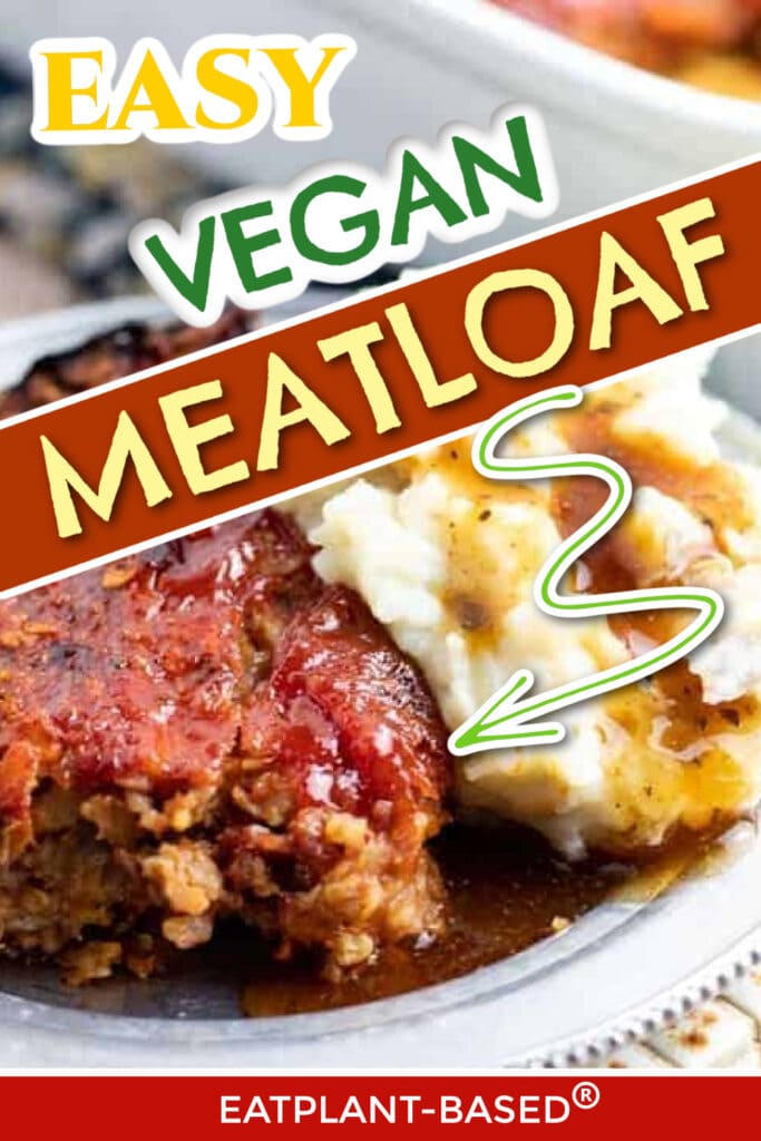 vegan meatloaf photo collage for pinterest
