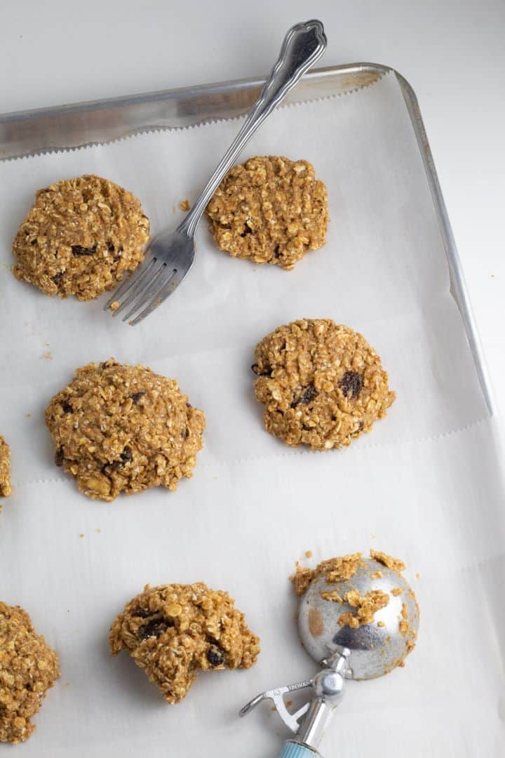 cookies on baking sheet