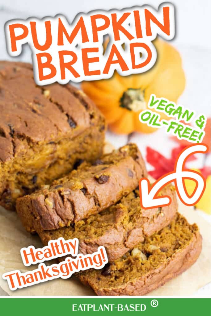 vegan pumpkin bread photo collage for pinterest