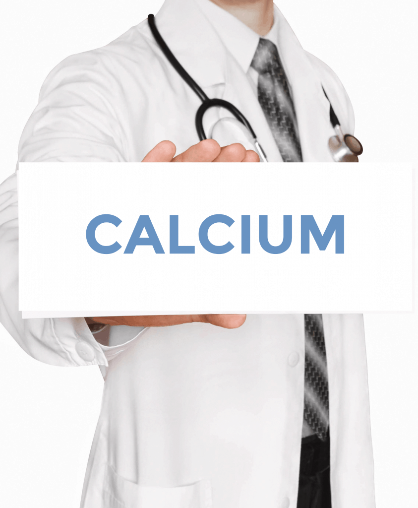 doctor holding calcium sign