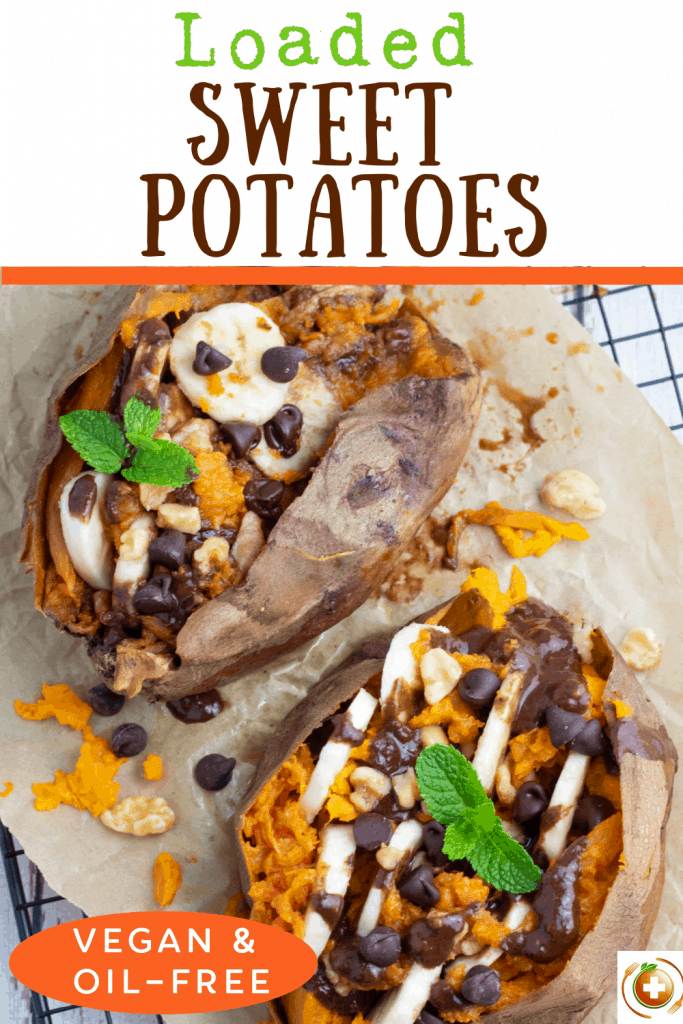photo collage for loaded sweet potatoes for pinterest