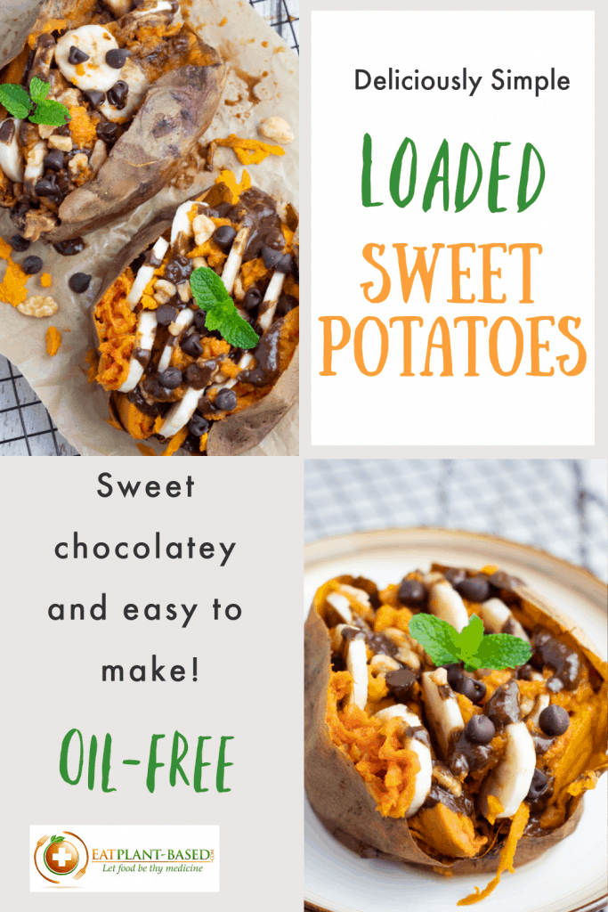 photo collage for loaded sweet potatoes for pinterest