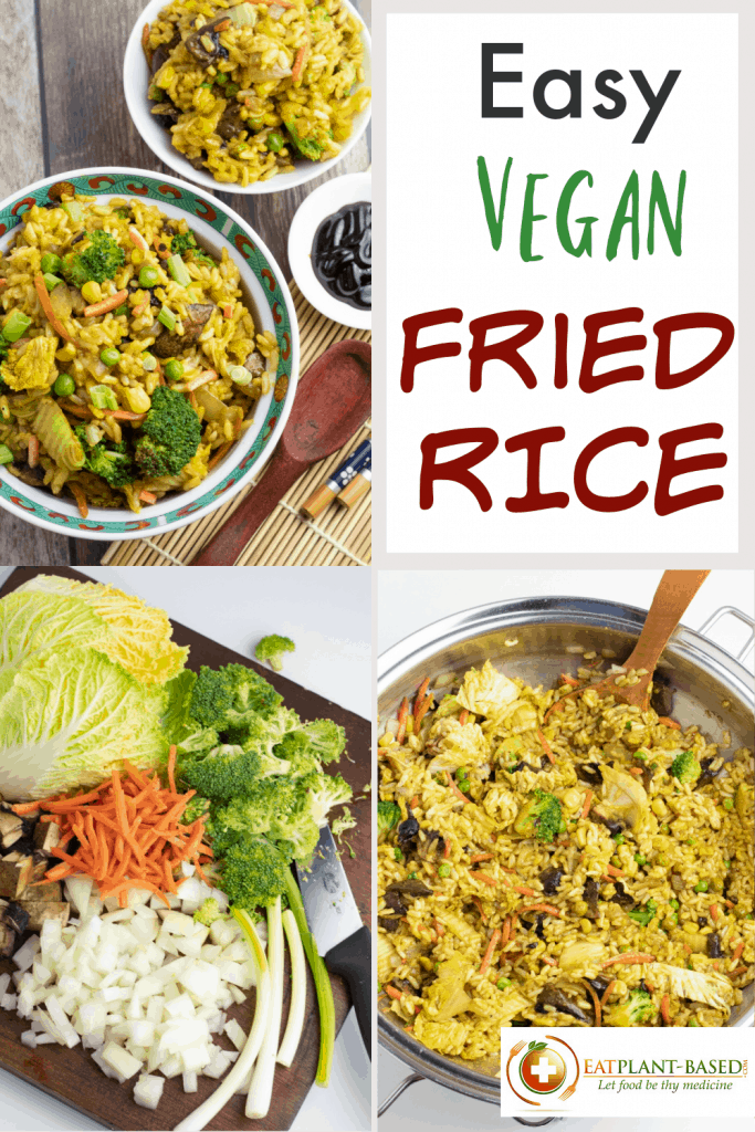 Veggie Fried Rice photo collage for pinterest