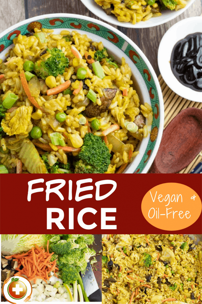 Veggie Fried Rice photo collage for pinterest