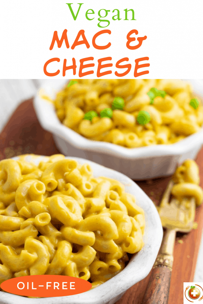 photo collage for vegan mac and cheese pinterest pin
