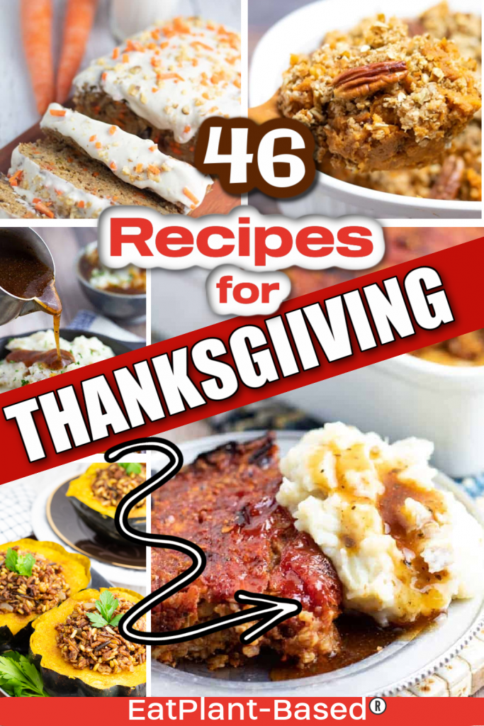 vegan thanksgiving recipes photo collage for pinterest