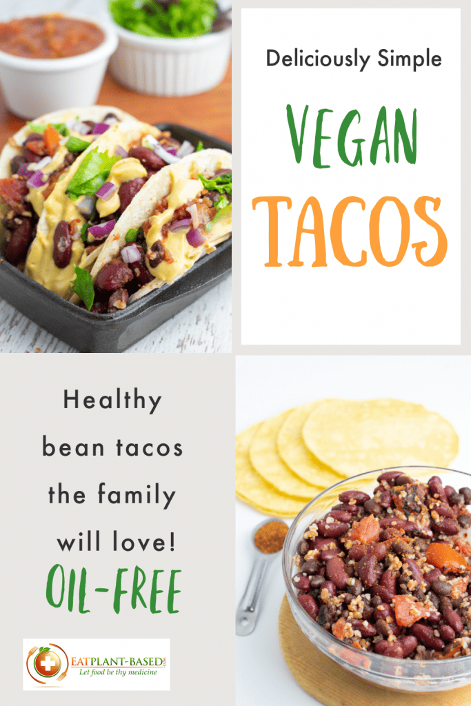 vegan taco photo collage for pinterest