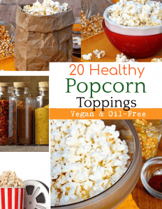 photo collage for healthy popcorn toppings