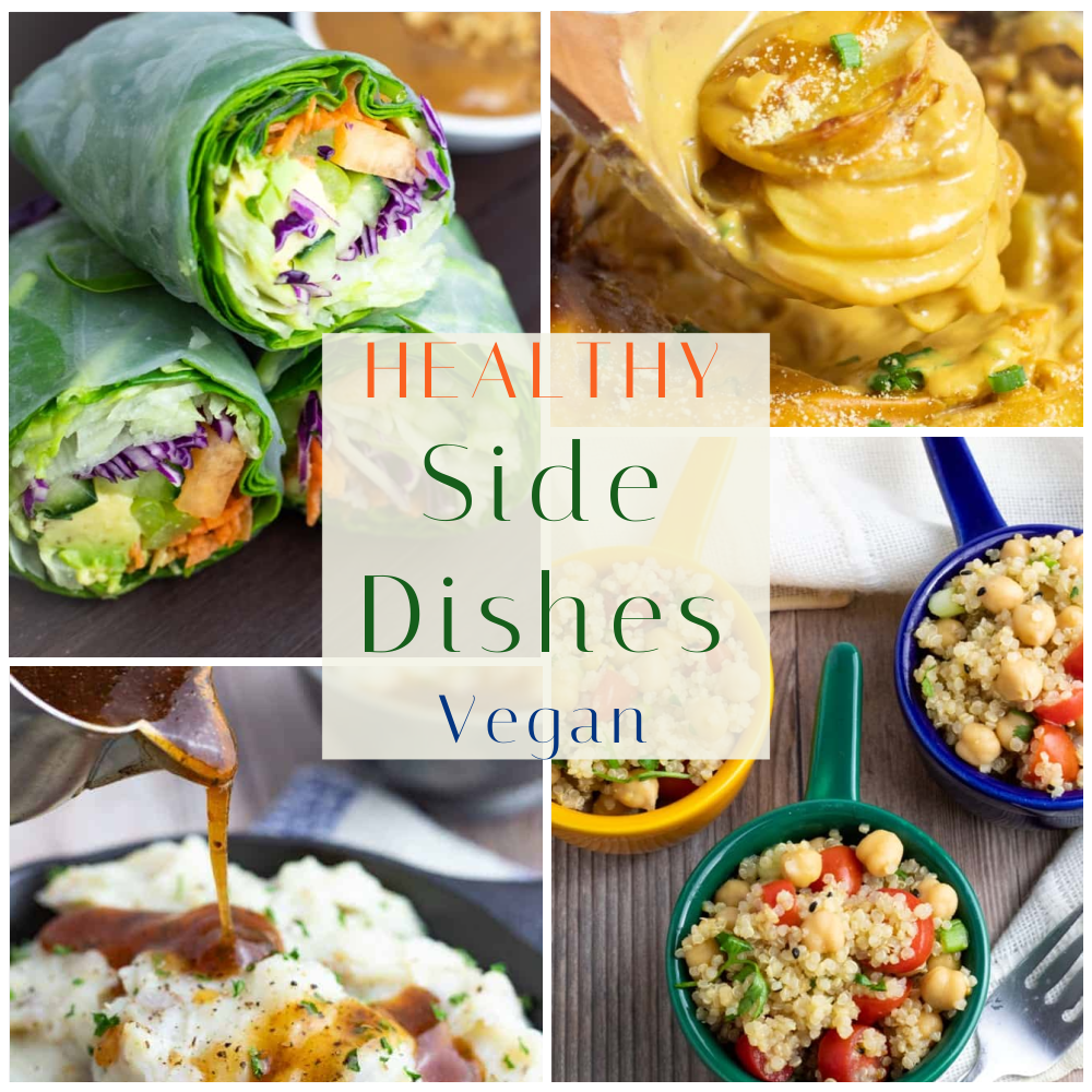 healthy side dish photo collage for pinterest