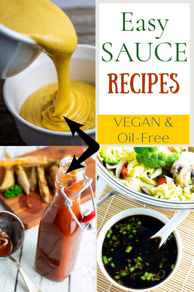photo collage for vegan sauces