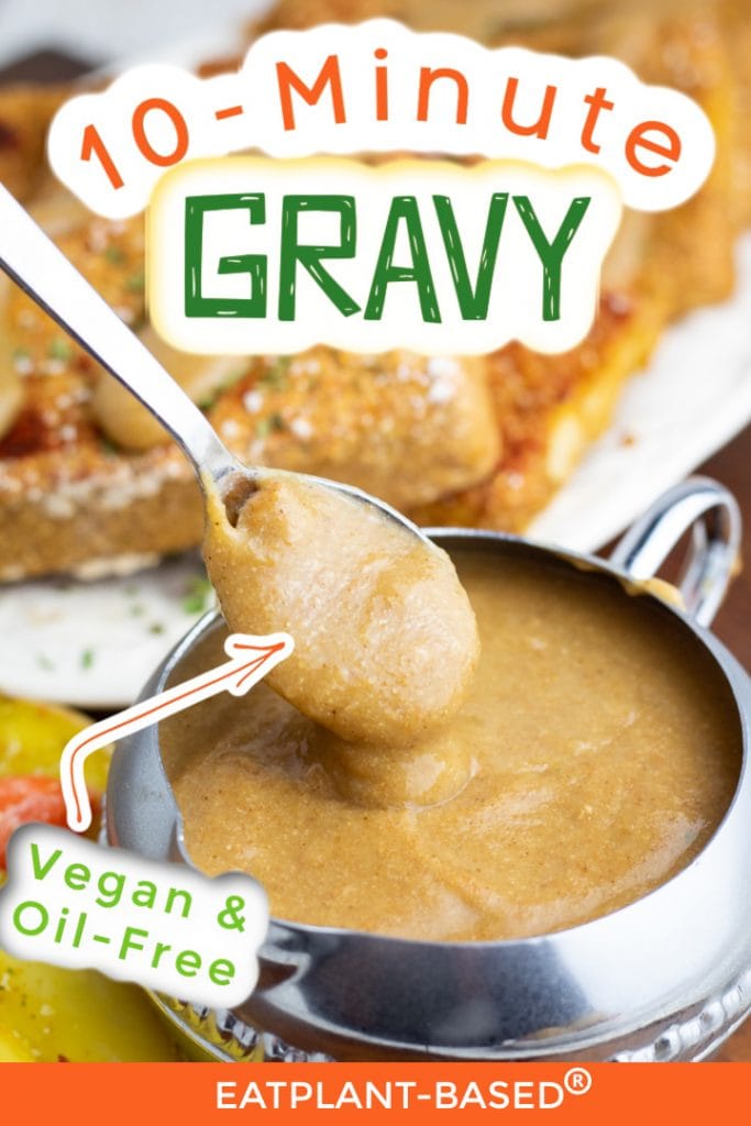 vegan gravy photo collage for pinterest