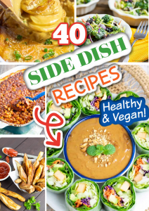 photo collage for vegan side dishes