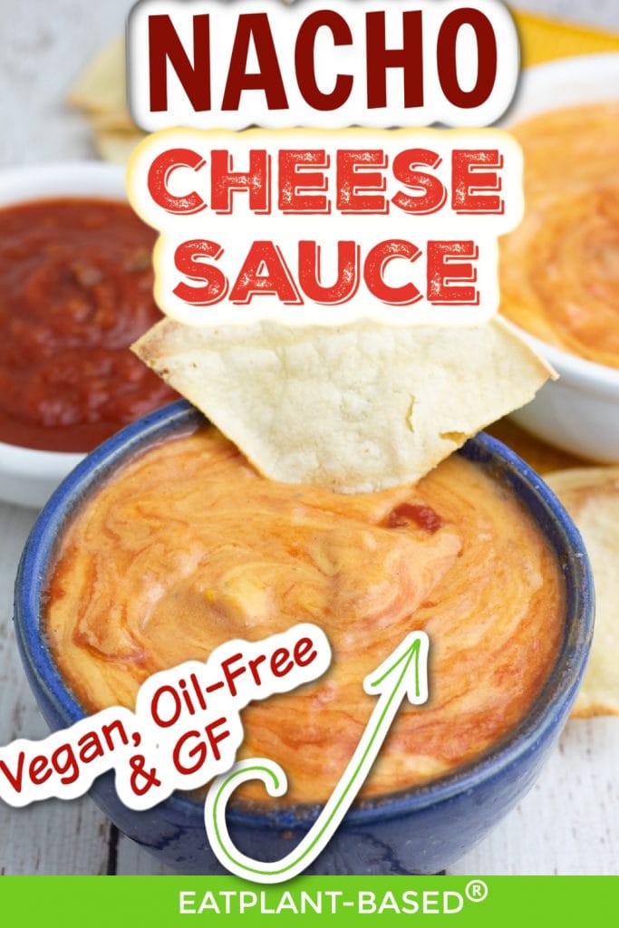 vegan nacho cheese photo collage for pinterest