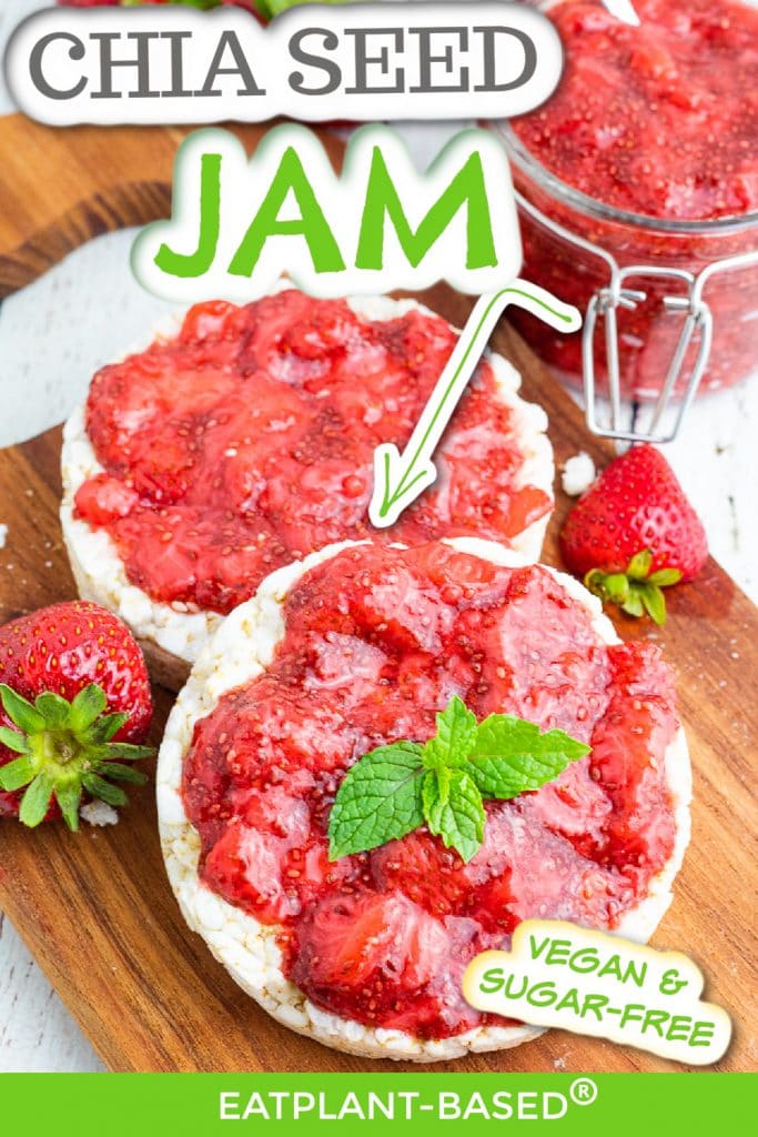 photo collage for strawberry chia seed jam for pinterest