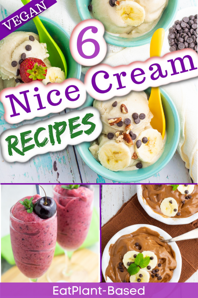 photo collage of nice cream for pinterest