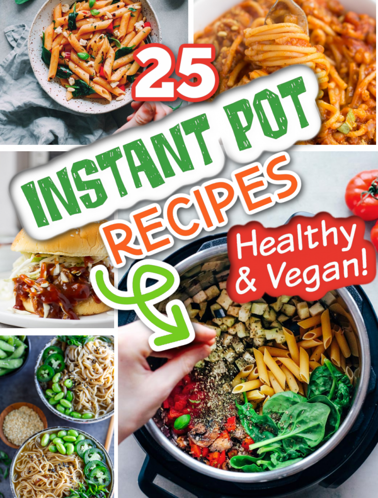 vegan instant pot photo collage feature image