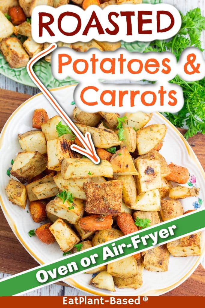 photo collage for roasted potatoes and carrots for pinterest