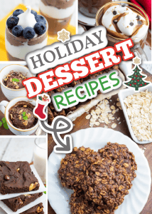 vegan holiday dessert recipes collage
