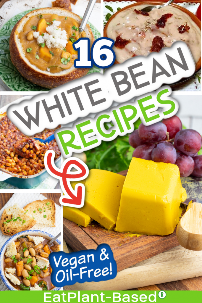 white bean recipes photo collage for pinterest