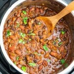 overhead shot of instant pot full of chili