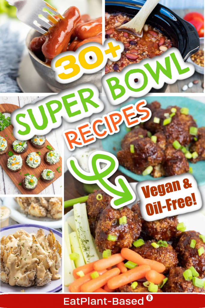 healthy super bowl snacks photo collage for pinterest