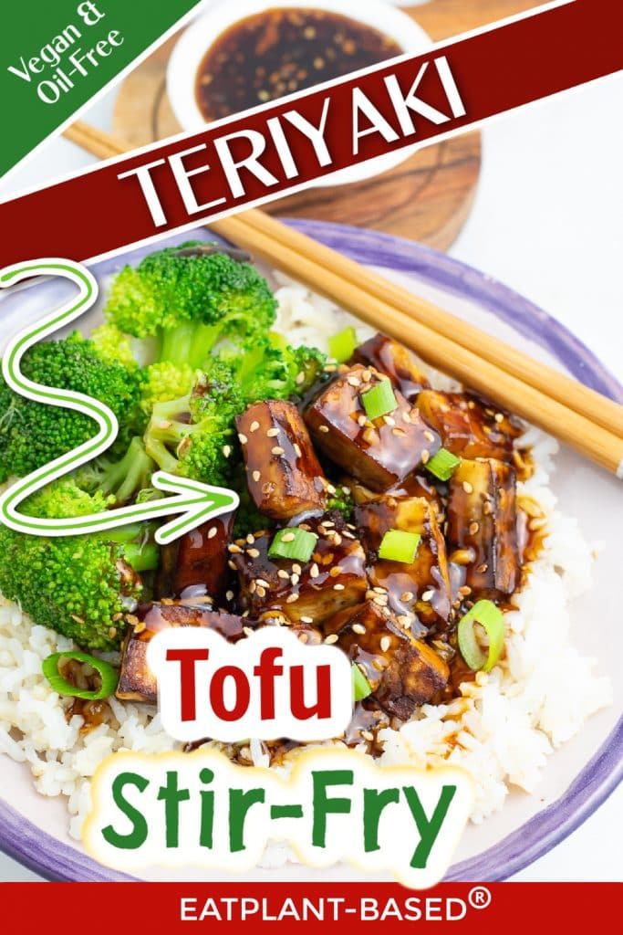 photo collage for tofu teriyaki for pinterest
