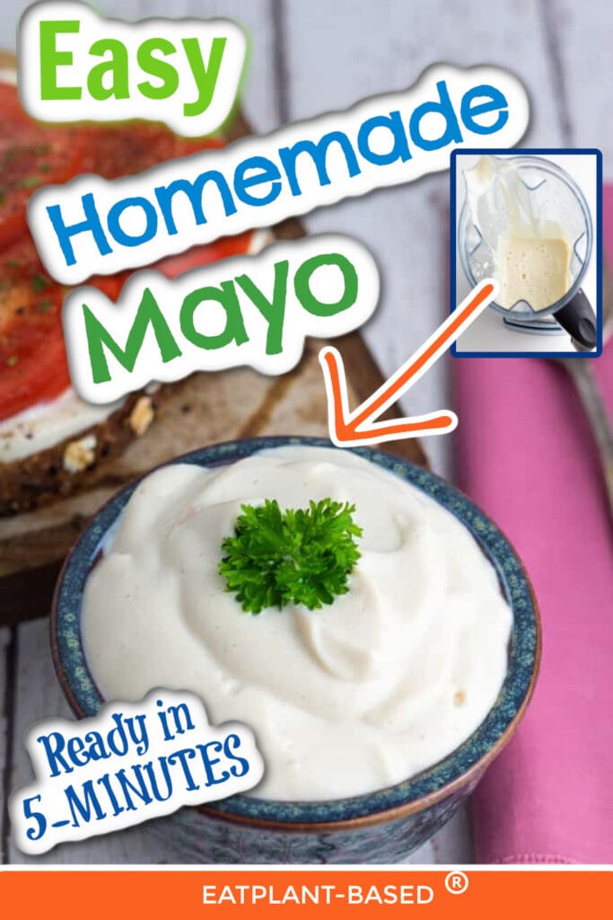 vegan mayonnaise photo collage for pinterest