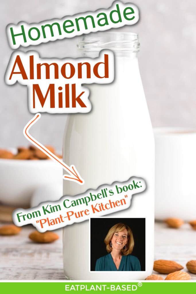 photo collage for homemade almond milk for pinterest
