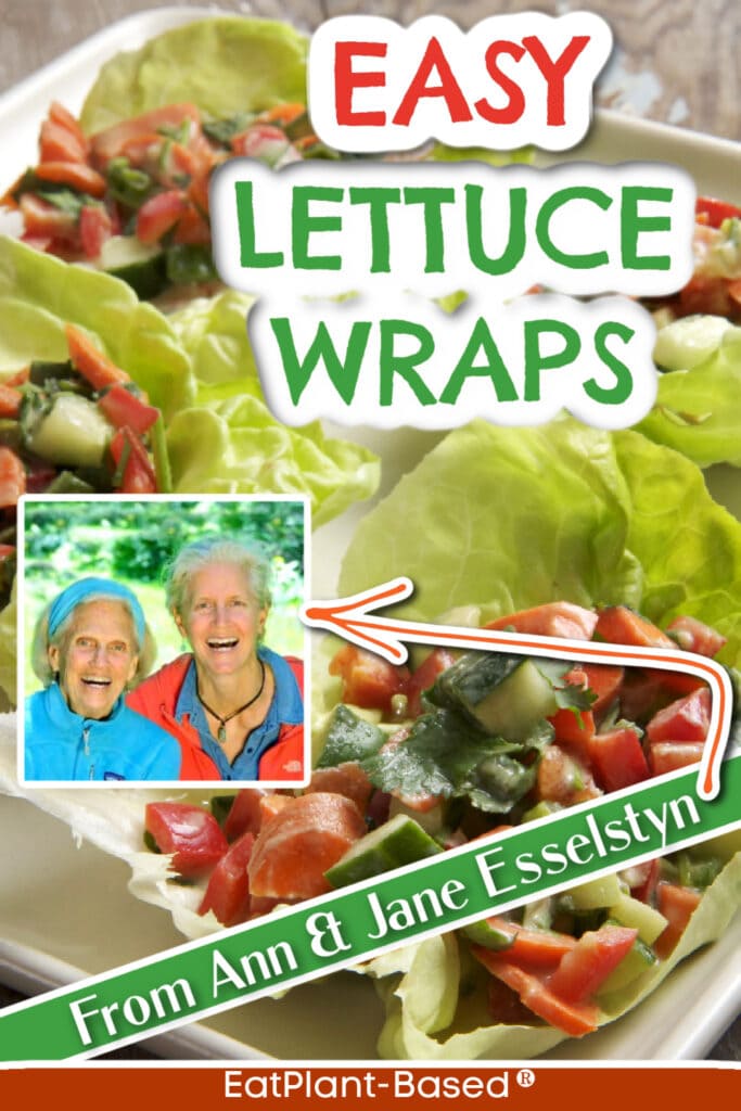 lettuce wraps photo collage for pinterest