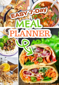 vegan meal planner photo collage