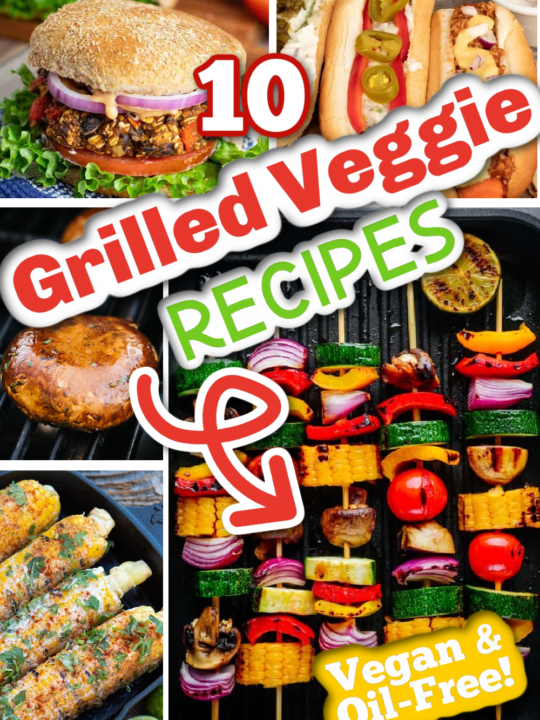 photo collage of grilled vegetables