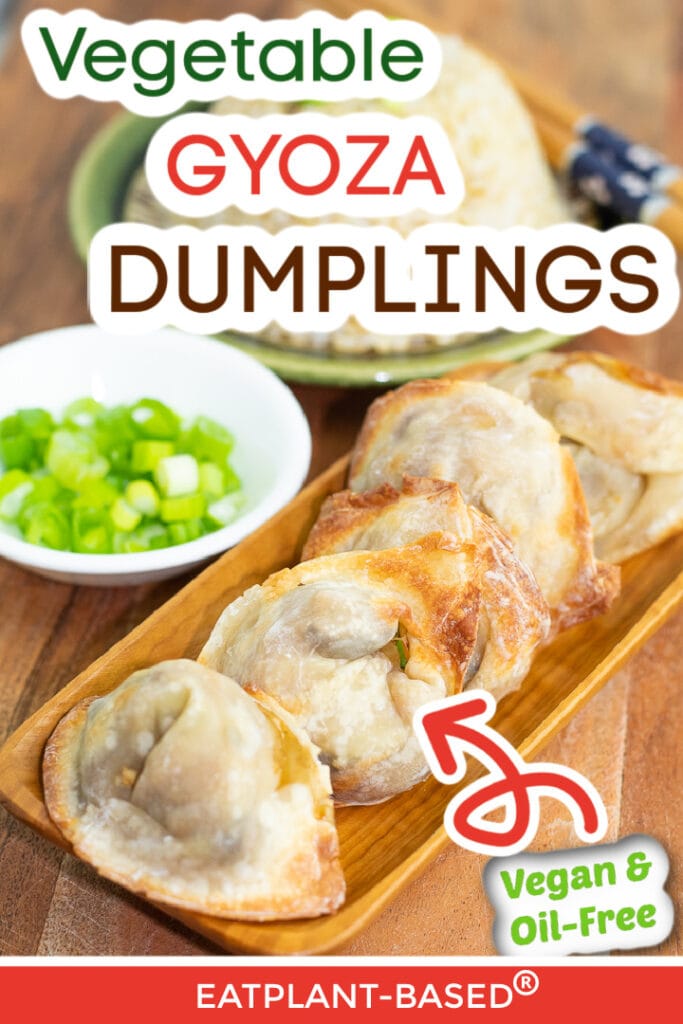 vegetable gyoza photo collage for pinterest