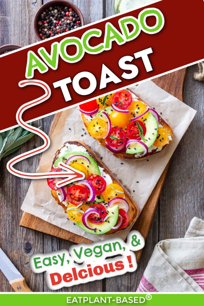 avocado toast photo collage for pinterest