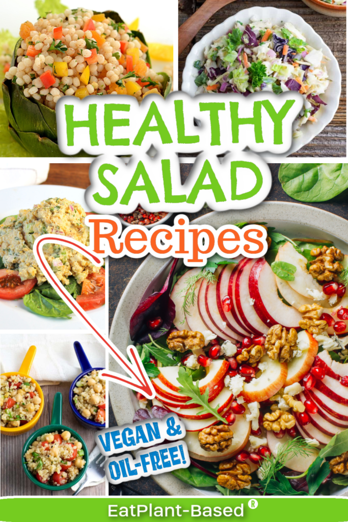 healthy salad recipes photo collage for pinterest