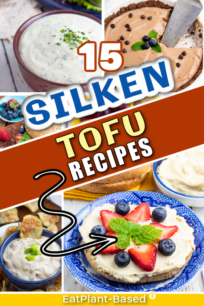silken tofu recipes photo collage for pinterest