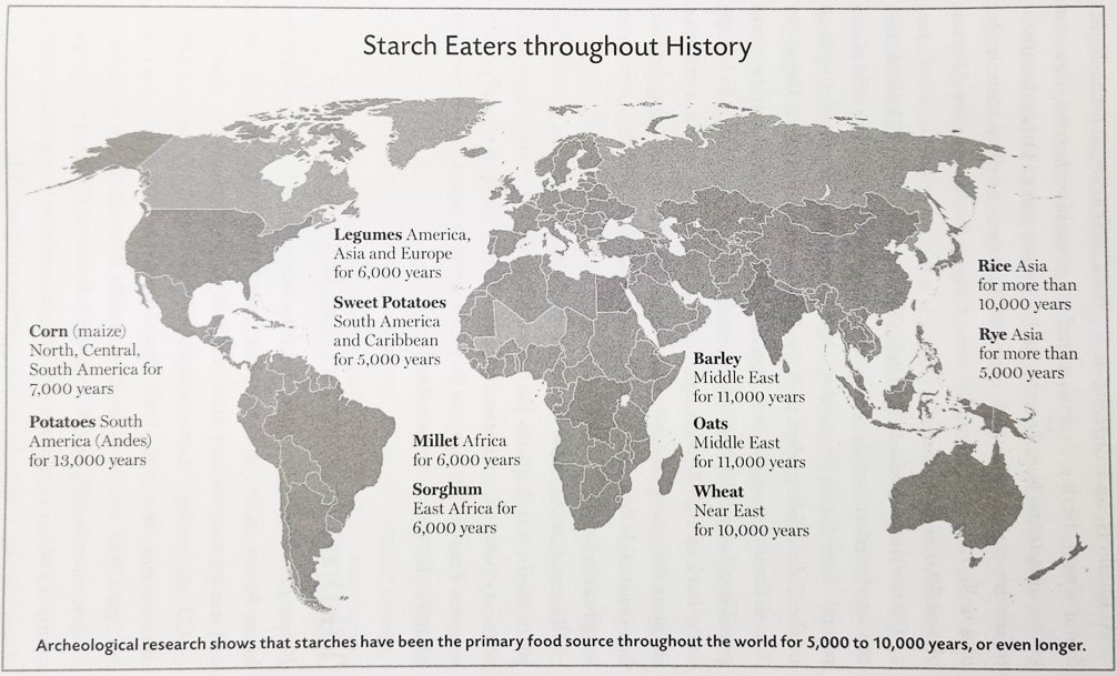 map of the world with what ancient people ate