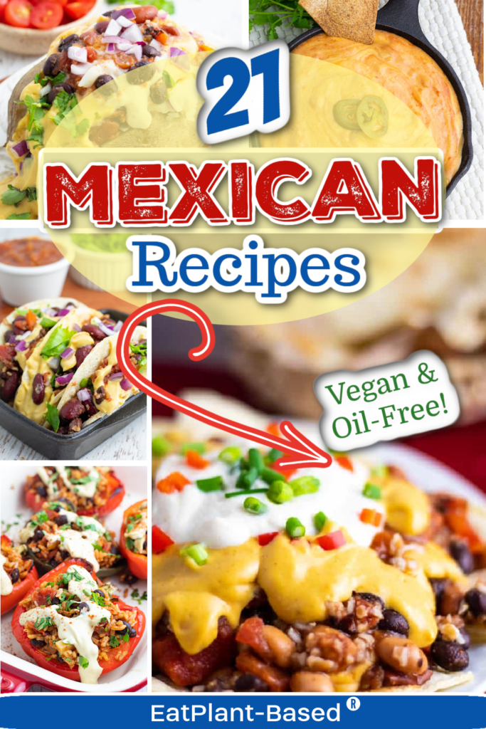 vegan mexican recipes photo collage for pinterest