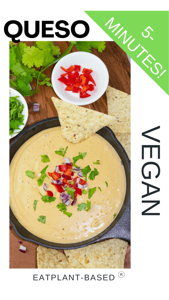 photo collage for vegan queso for pinterest