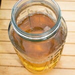 finished jar of dashi broth without the lid