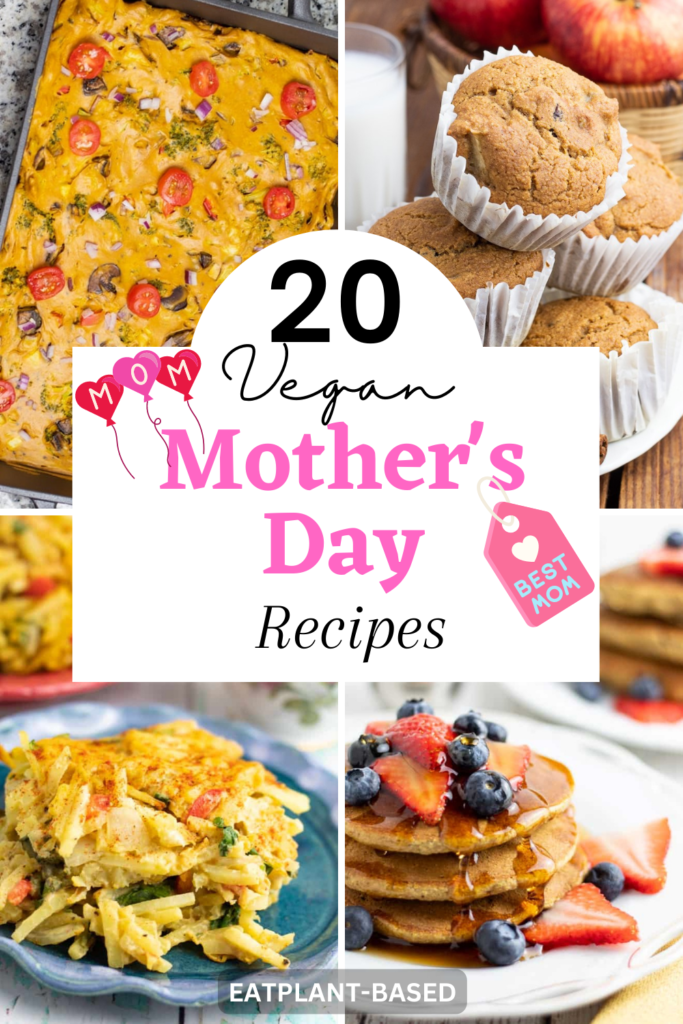 pinterest photo collage for vegan brunch mother's day recipes