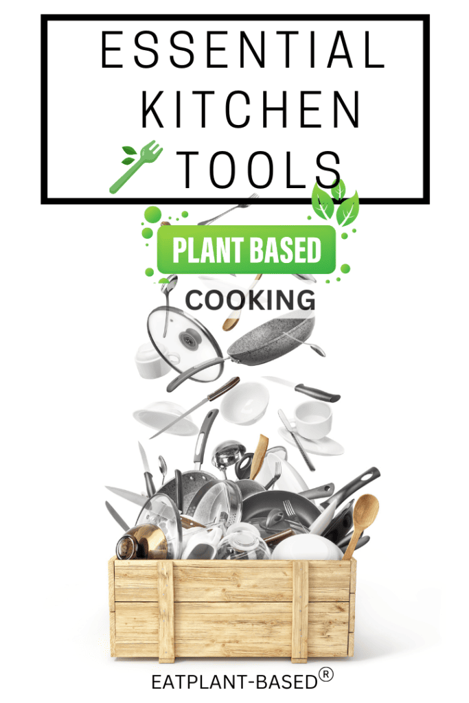 vegan kitchen tools graphic feature image