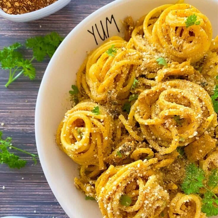 Image for Easy Vegan Carbonara with Soy Curl Pancetta