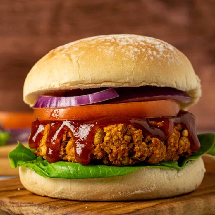 Image for Barbecue Sweet Potato Chickpea Burgers 