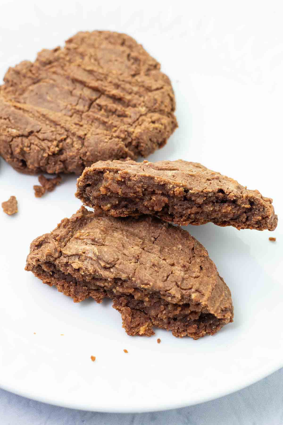 vegan chocolate chip cookies made with edibile cookie dough batter.