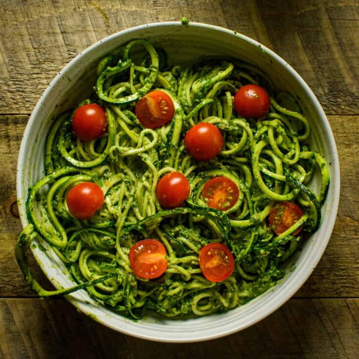 Image for Zucchini Noodles with Healthy Vegan Pesto (Zoodles)