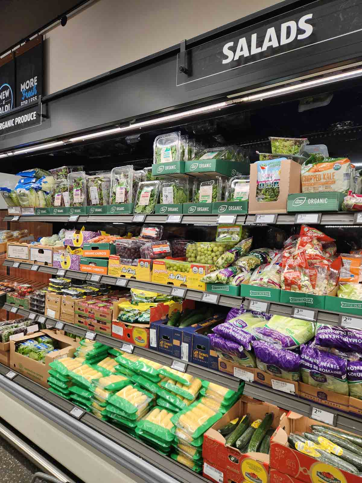 fresh produce section of grocery store.
